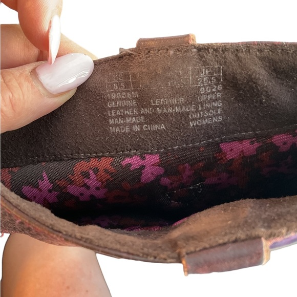 1790-TIMBERLAND Rudston Red/Brown tone Pull-on Leather Women’s Heeled Boots - Picture 12 of 12